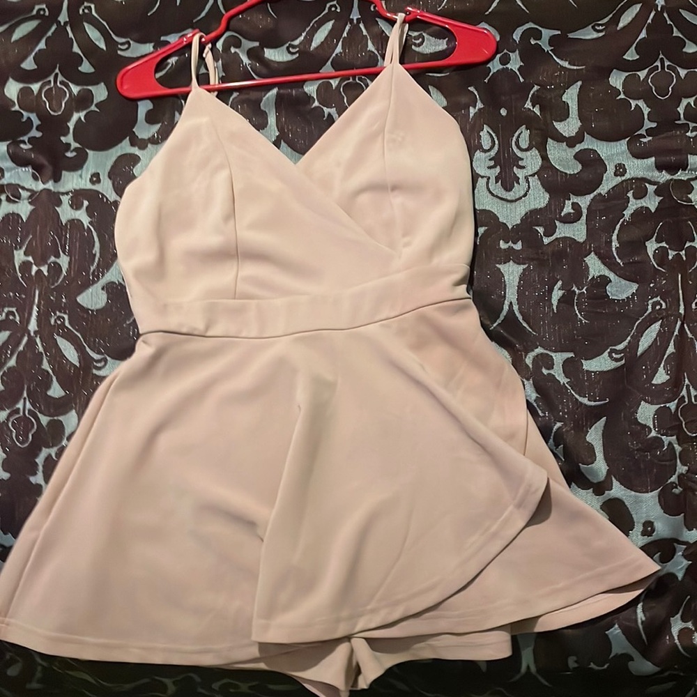 Pinkish Dress With shorts under with Spaghetti Straps